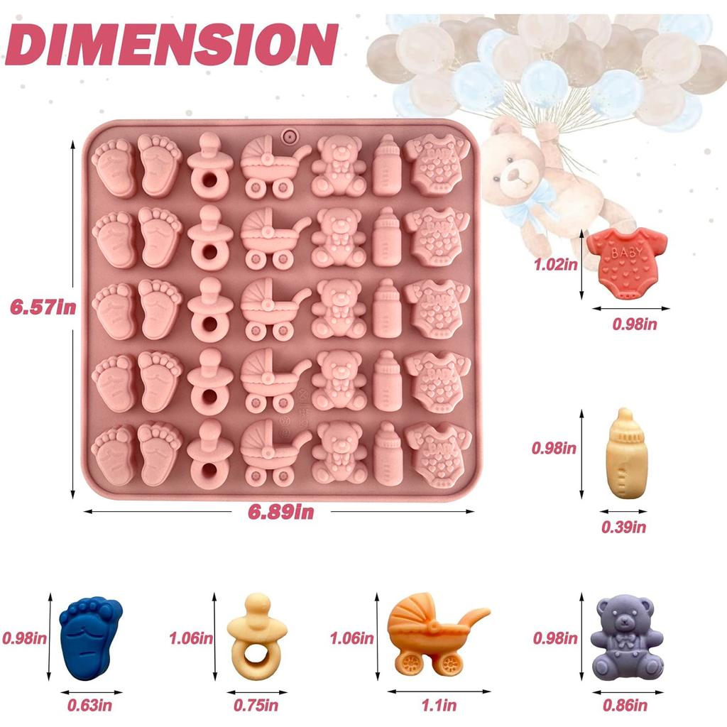 1pcs Cartoon Baby Silicone Mold Candy Soft Candy Making Mold Baking Cake Decoration Candy Chocolate Mold