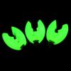 3pcs Golw In Dark Plastic Fishing Rod Holder U head Road Rest Grips (green)