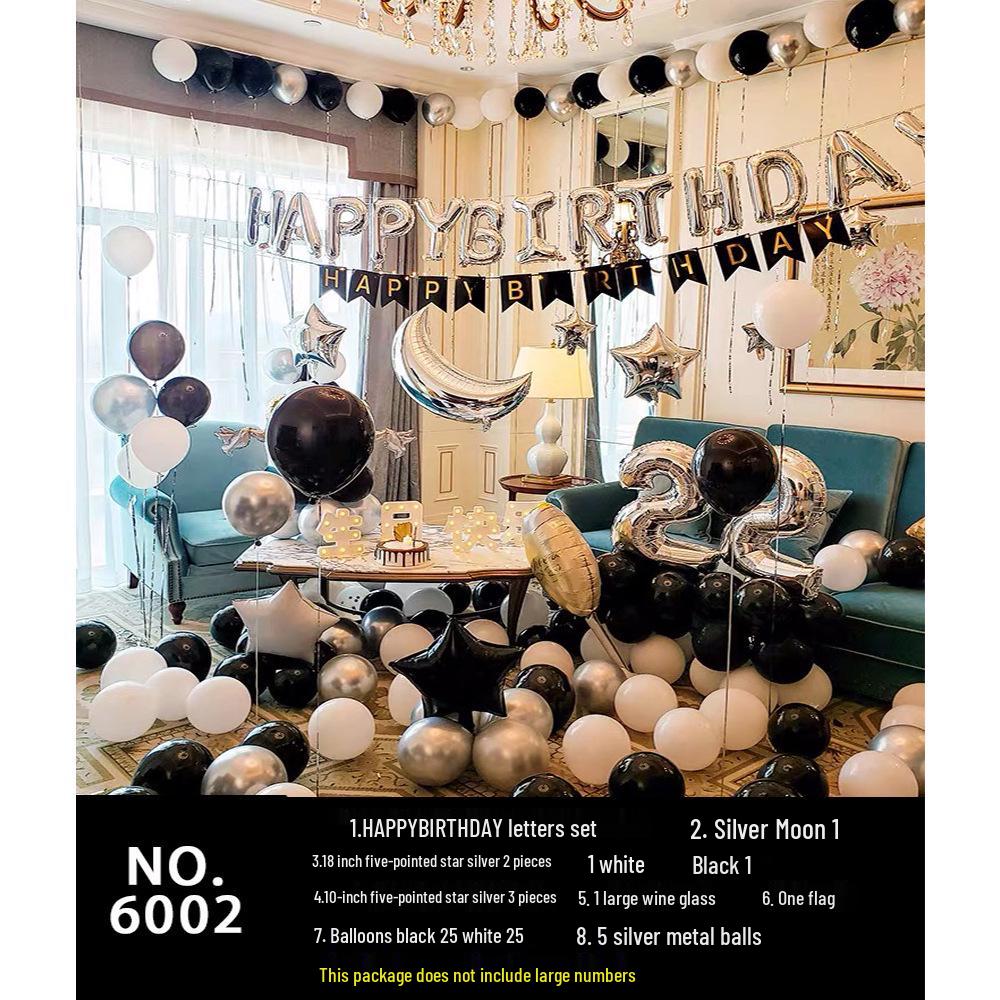 Romantic Birthday Balloon Set: High-End Decorations for Boyfriend or Girlfriend