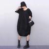 XITAO Asymmetrical O-neck Pullover Dress ZMY1391