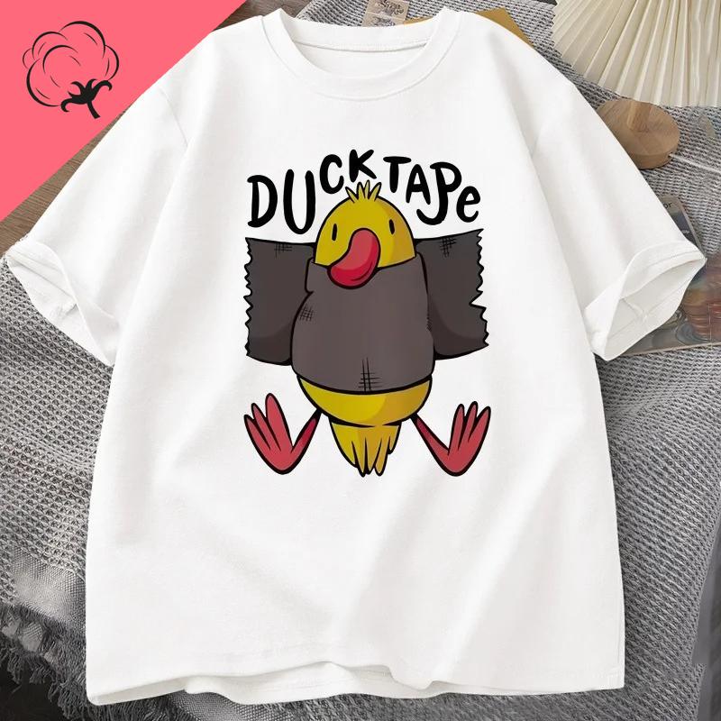 

Comical Cotton Ribbon Printed Tshirt for Womens Casual Graphic Summer Shortsleeved Harajuku Street Clothing S