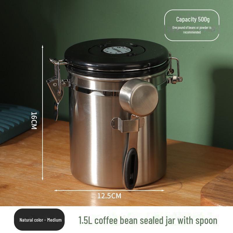 

Герметичный контейнер для хранения кофейных зерен и сухих продуктов из нержавеющей стали 304