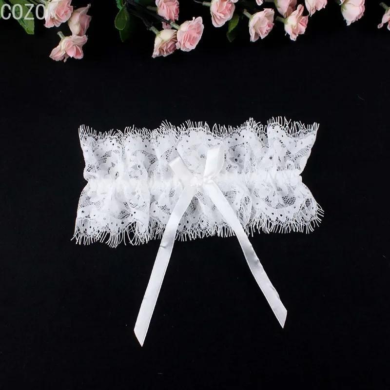 Hochzeitsparty Braut Spitze Floral Blau Beinring Schlaufe Strumpf Damen Mädchen Sexy Schleife Prinzessin Cosplay Strumpfhalter Gürtel Zubehör