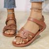 Fashion New Style Fashion Women Flat Sandals Summer Hot Women Bottom Roman Strap Sandals with Non Slip Rubber Soles Ladies Sandals