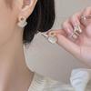 Korean Geometric Rhombus Stud Earrings - 2023 Autumn/Winter Collection: Elegant, Light Luxury, High-End Fashion Jewelry