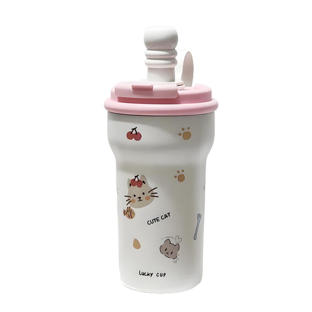 Stainless Steel Vacuum Cup 600ml Water Mug Cute Insulated Cup
