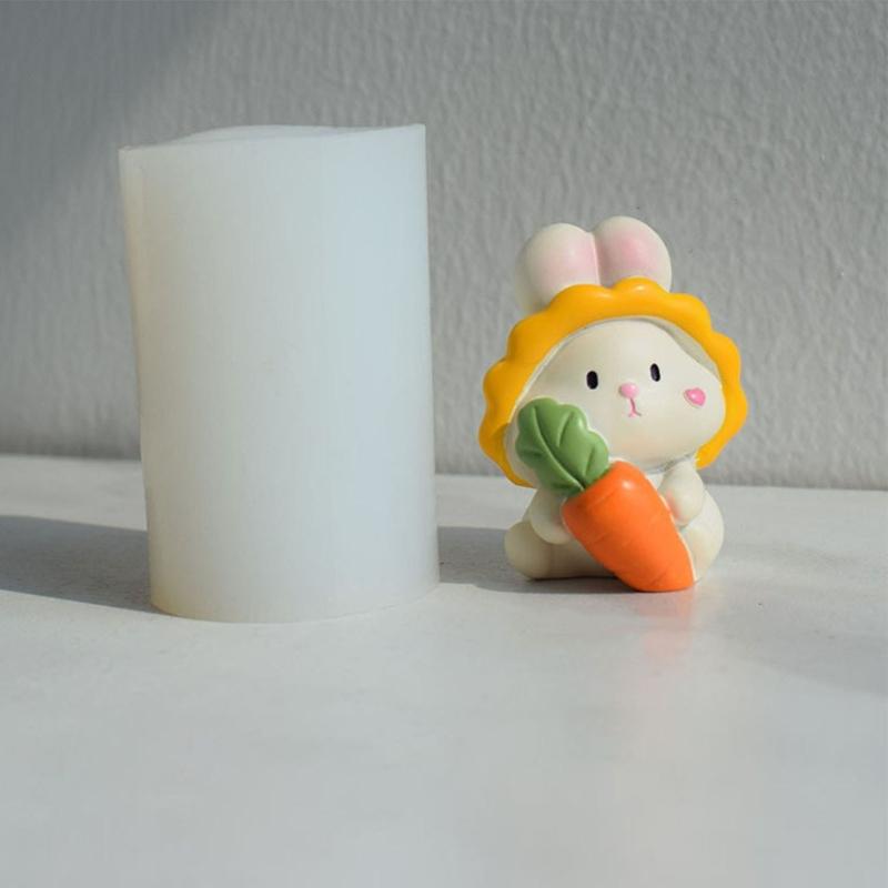 Cartoon Rabbit Chocolate Silicones Molds Cute Rabbit Fondant Decors Molds for DIY Decoration Making Soap Candle