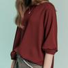 Maxza Pleats Round Neck 5 Sleeve Blouse Zc06qb600on