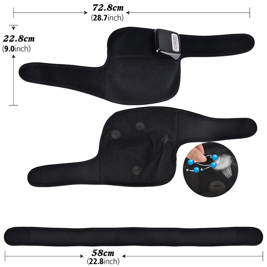 Heated and Vibration Massage Knee Brace Wrap for Knee Injury Cramps Arthritis Recovery Massager for Muscles Pain Relief