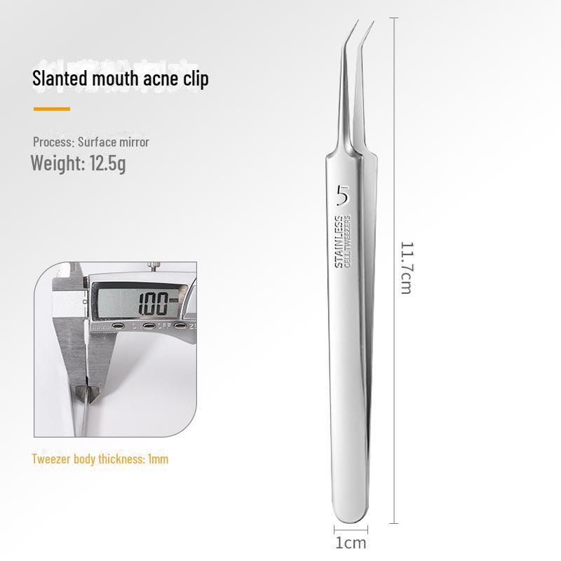 Stainless Steel Blackhead Removal Set: Acne Needle & Tweezers Beauty Tool