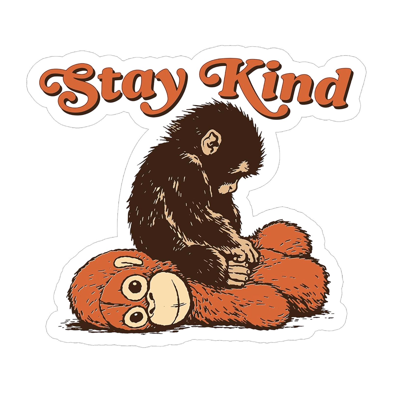 

Monkey Themed Vinyl Stickers Set 5pcs Durable Waterproof Decorative Decals for Laptops Water Bottles Notebooks and More