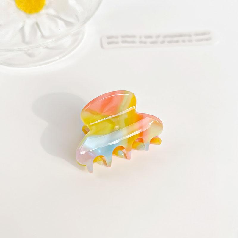 Sweet And Delicate 3CM Mini Arc Small Hair Clip Simple Colorful Acetic Acid Shark Clip Hair Accessories For Woman Girls