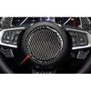 For Jaguar XE 2016-2019 Real Carbon Fiber Steering Wheel Horn Ring Cover Trim 1X