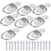 10/1Pcs D Rings Tie Down Anchors Ring Pull Hook Stainless Steel Lashing Ring Load Fit for Car Boat Cargo Trailer Vehicles RV Van