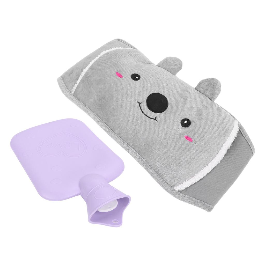 Heißwasserbeutel Gummi Wassereinspritzung Heißwasserflasche mit Hüftabdeckung für MenstruationsbeschwerdenLila