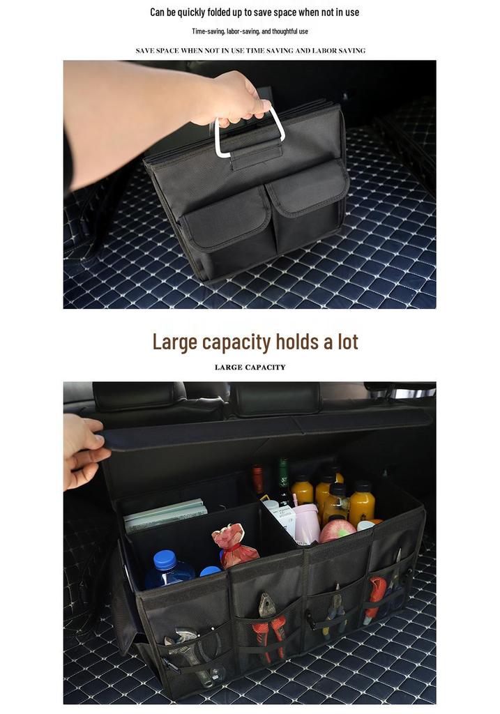 Large Capacity Folding Car Trunk Organizer & Storage Box