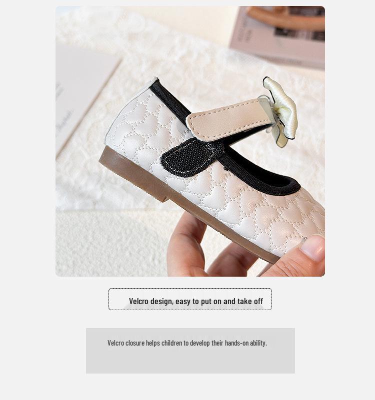 Girls' Princess Leather Shoes - 2025 Spring/Autumn Soft Sole Dance Flats