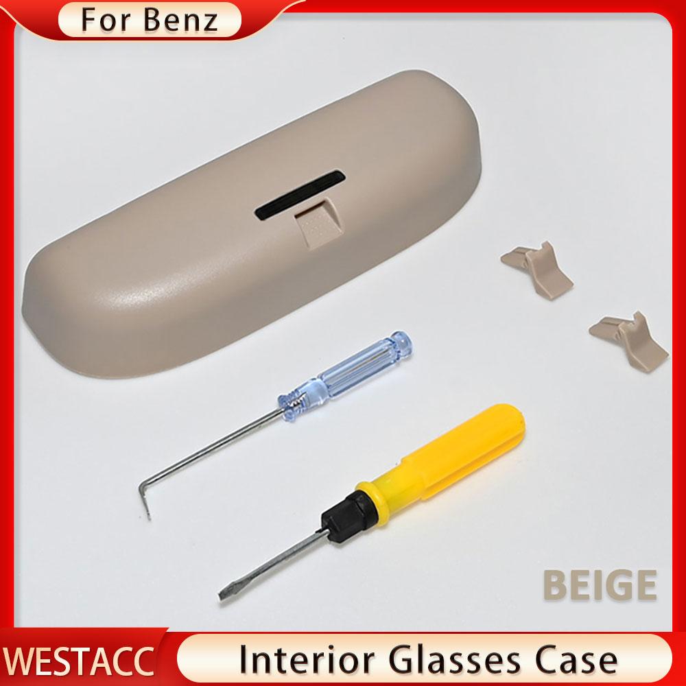 3 Couleurs Lunettes de Soleil de Voiture Support de Lunettes Étui à Lunettes pour Mercedes Benz Classe R Boîte de Rangement Organisateur