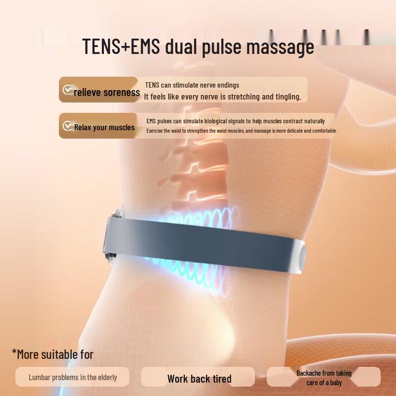 SKG K3 2nd Gen Smart Wireless Waist Massager with Lumbar & Abdominal Heating