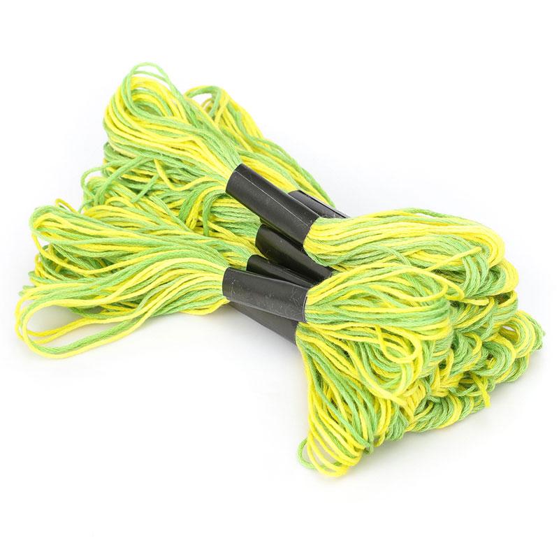 12 Pcs/lot Cross Stitch Embroidery Floss Dyeing Line Threads DIY Weave Bracelet String Sewing Threads MultiColor Embroidery