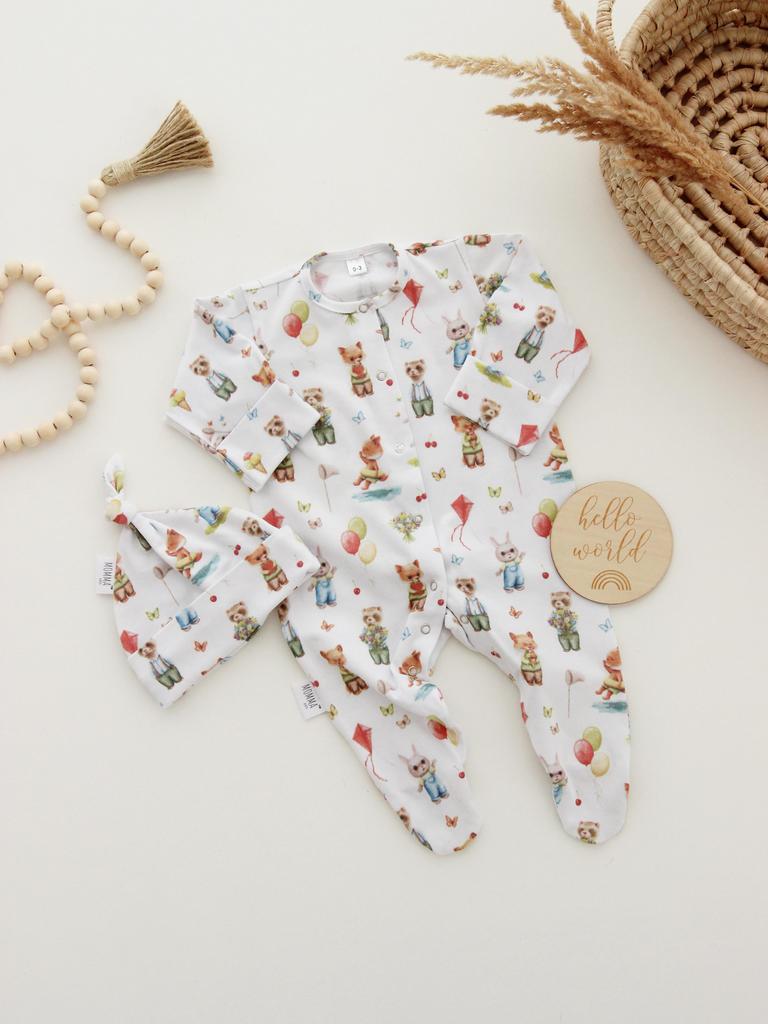 Romper Jumpsuit with Hat “Summer”