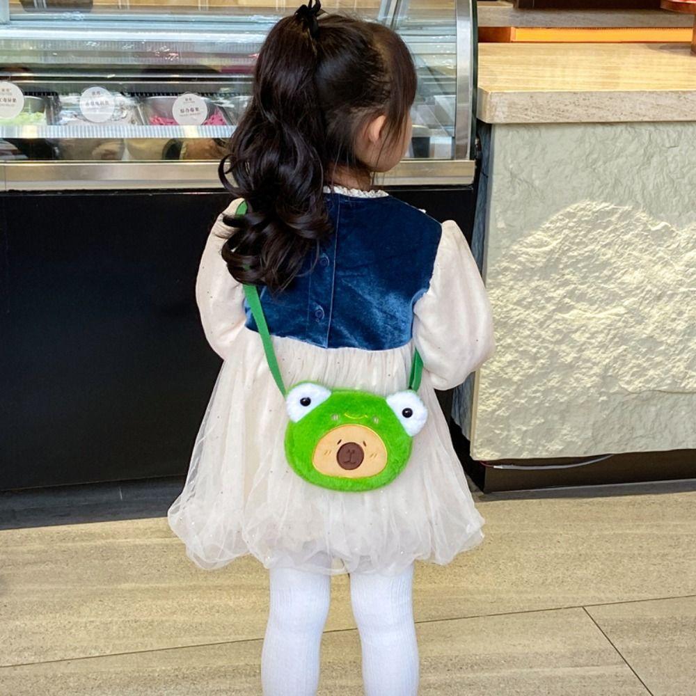 

Large Capacity Animal Crossbody Bag Cartoon Animal Frog Coin Purse Parent