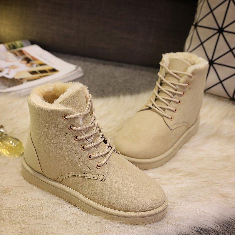 Autumn And Winter New Large-size Multi-color Fashion Trend Snow Boots Women's Boots Versatile Cotton Shoes Warm Plush Shoes