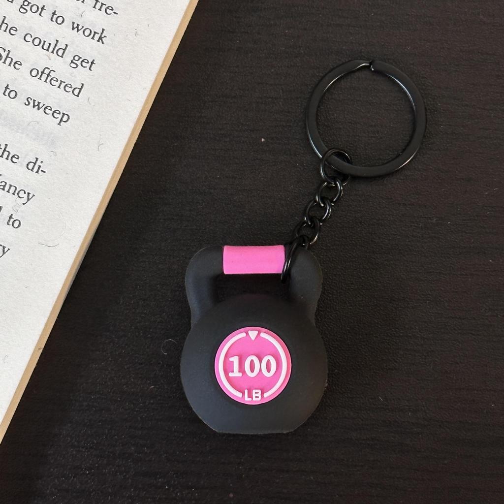 Fitness Series Gummi-Schlüsselanhänger: Hantel- & Kurzhantel-Anhänger für Geschenke