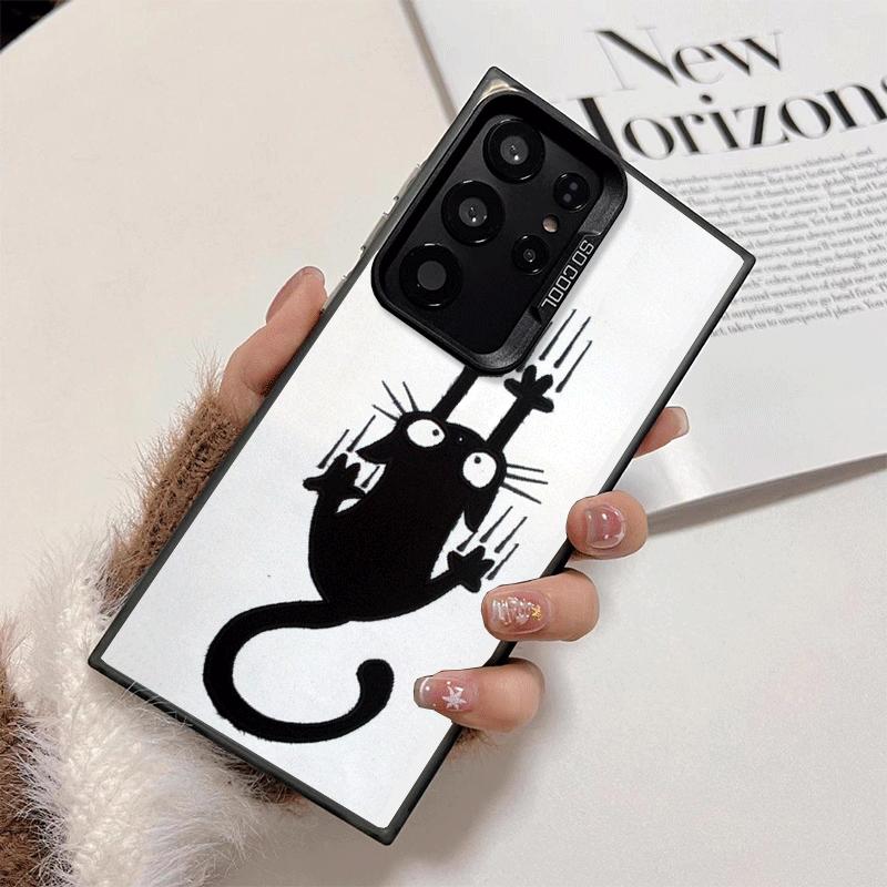 Cat Footprint Funny Scratch Paw Cute Shockproof Phone Case for Samsung Galaxy S26 Edge S25 Ultra S24 FE S23 Plus S21 Cover Anti