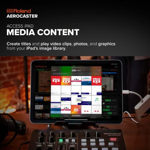 The Roland Aero Caster VRC-01 Is a Streaming System That Allows You To Record and Stream Live On Your iPad. It Can Also Be Used with a Smartphone for