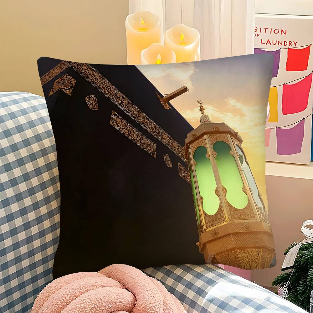 

pc Arab Islam Islamic Mecca Pilgrim Pillow Case Fashion Square Pillowcase Bedroom Sofa Room Ins Decoration Leisure 40x40cm