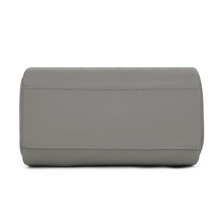 Longchamp Le Pliage Xtra Verstellbarer Abnehmbarer Schultergurt Reißverschluss Lederzylinder Kosmetiktasche Mini Damen Taschen Grau 10255987P55
