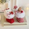 Plyšový medvídek v botě vánoční ozdoby mini plyšový medvídek závěsné ozdoby zimní chlupaté boty dekorace na vánoční stromek