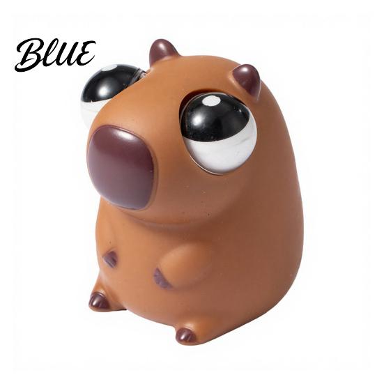 Elastic Squeeze Ball Popping Eye Capybara Toy Anxiety Stress Relief Sitting Pinch Sensory Soft Animal Fidget