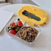 Large Capacity Glass Lunch Box Sealed Food Storage Container Vertical Stripe Lunch Box  Camping