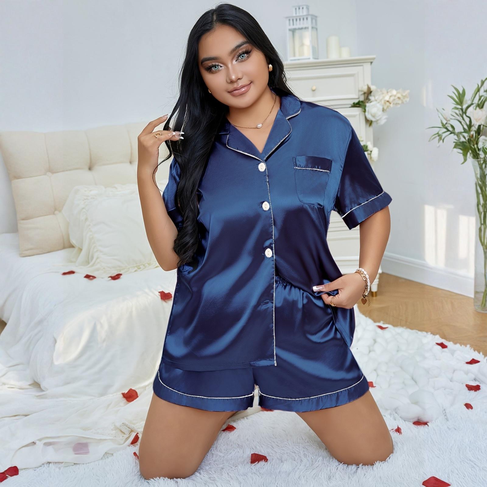 

Женский пижамный комплект большого размера, домашняя одежда для отдыха, удобная домашняя одежда для сна XXXXXL