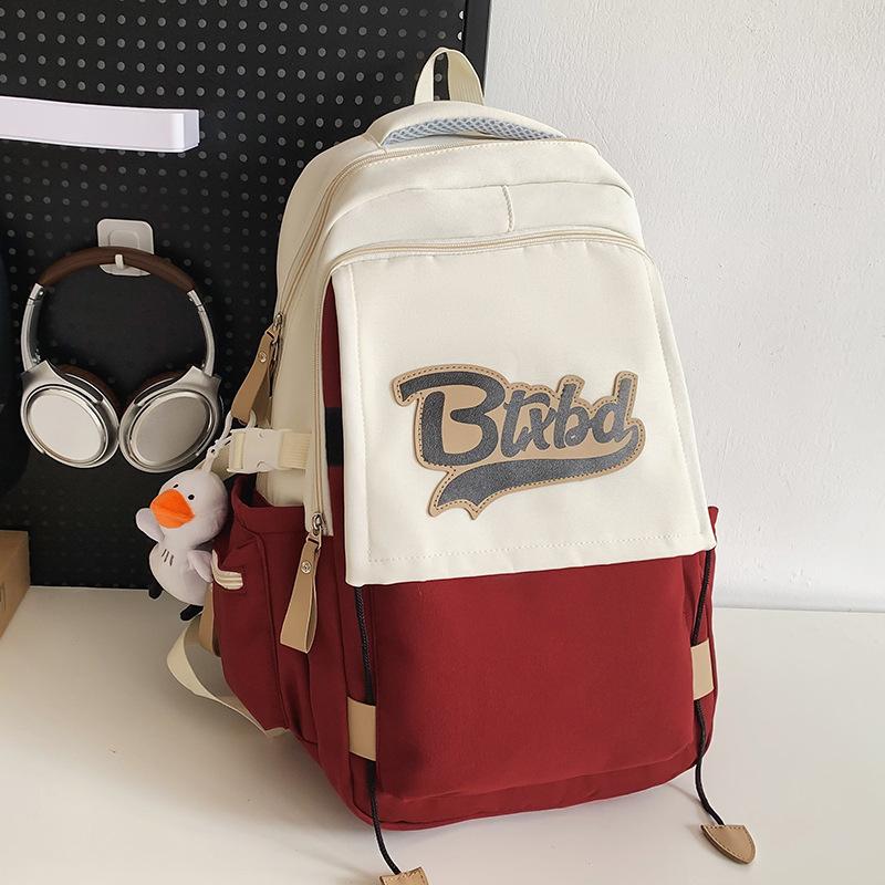 Children Elementary School Students Girls Junior High School Boys Burgundy Backpack High School Students Backpack