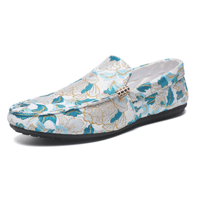 Fashion Fashionable Blue Men's Casual Shoes Man Loafers Lazy Shoes Comfortable Walking Sneakers Non-slip Flats Driving Shoe Zapatos