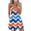 Fashionable Printed Zipper Loose Sleeveless Suspender Dress with A Stylish Look Casual Dresses