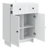 White Sideboard with Drawers 66 x 34.5 x 90 cm Engineered Wood