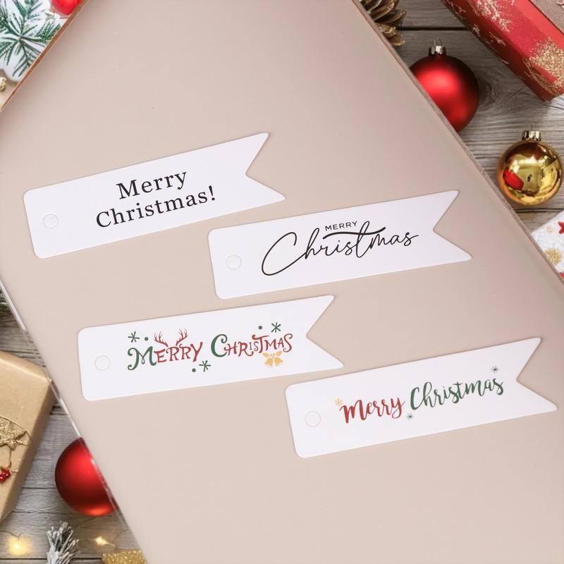 100PCS Decorative Christmas Hanging Tags; Ideal for Personalizing Festive Gifts