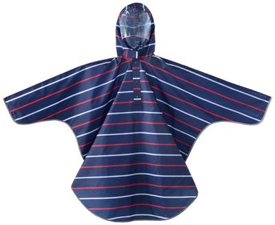 Kawasumi Seisakusho Bike Poncho and White Stripes Navy/Red KW-628NV