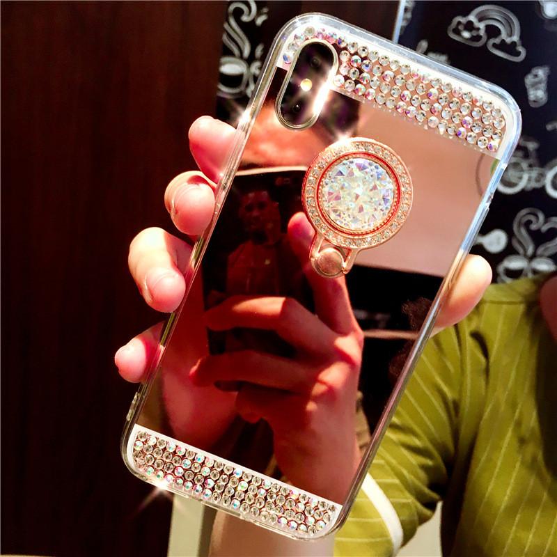 

Women Fashion Beautiful Multifunction Phone Case For Iphone 6 6s 7 Plus 5 5s For iPhone X розового золота