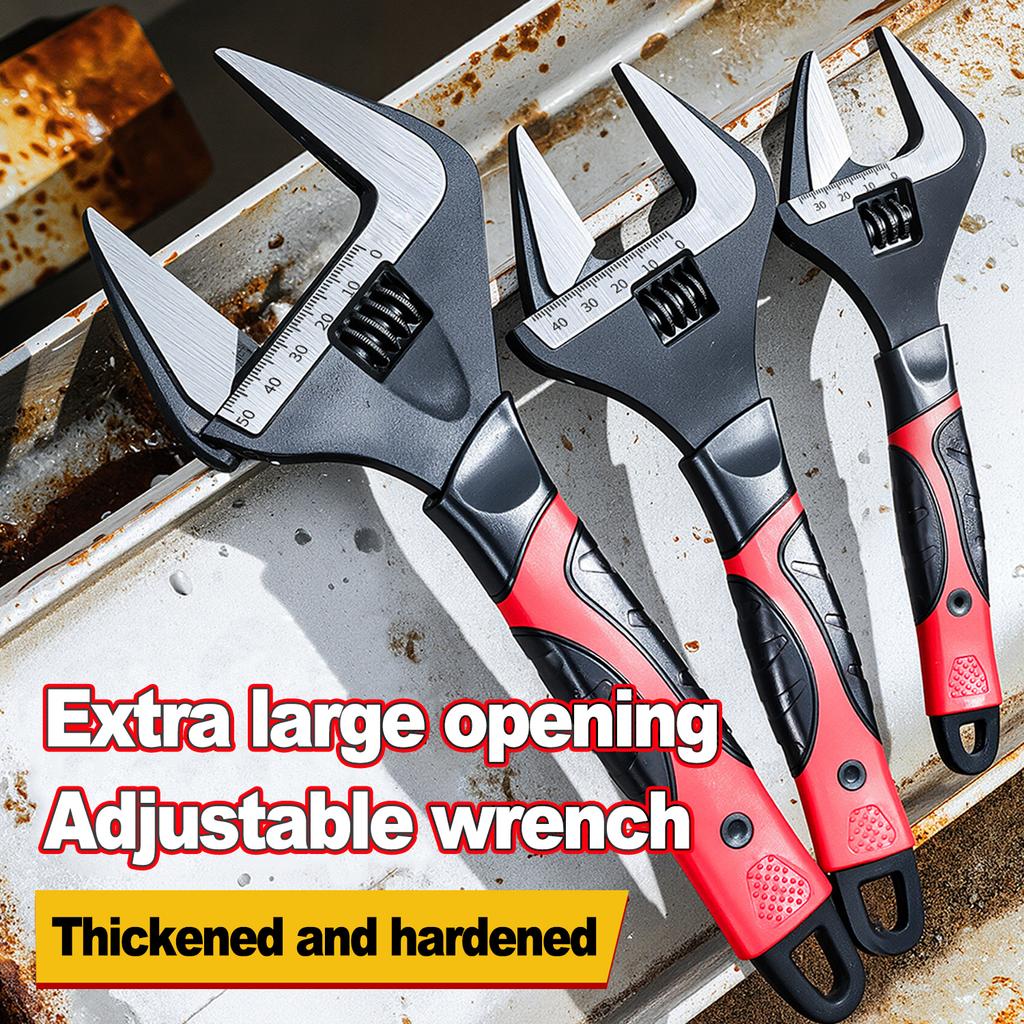 Adjustable Large Opening Wrench Universal Spanner CR-V Steel Mechanical Workshop Repair Tools Car Bicycle Wrench Hand Tools