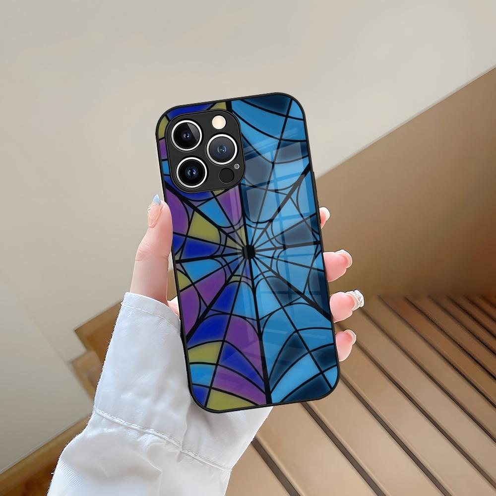 Phone Case Tempered Glass For IPhone 13 17 15 16 14 12 11 Pro Max Plus Mini XR XS SE2020 Coque W-Wednesday Room Window