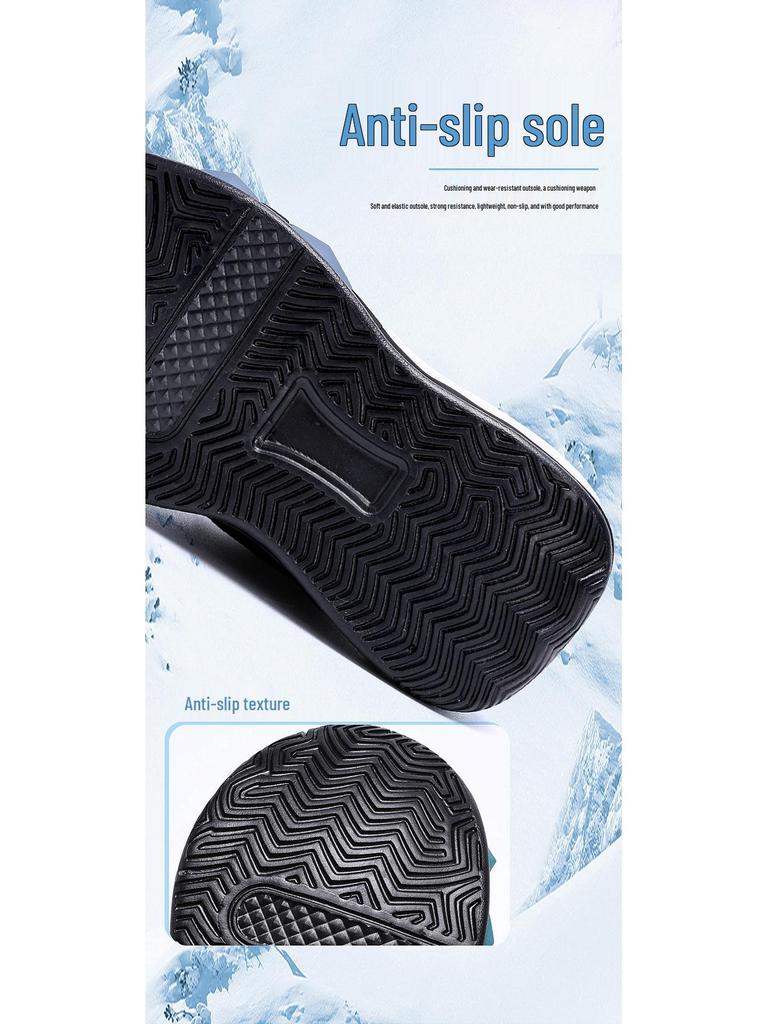 Boys' Winter Sneakers: Velvet-Lined, Rotating Buckle, Cotton Basketball Shoes for Big Kids