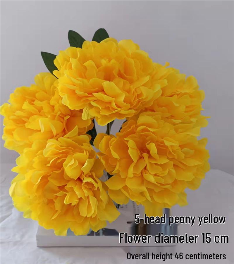 Pfingstrose Seidenblumenstrauß, 8 Köpfe - Künstliche Dekoration für Wohnzimmer & Hochzeit, Kostenloser Versand
