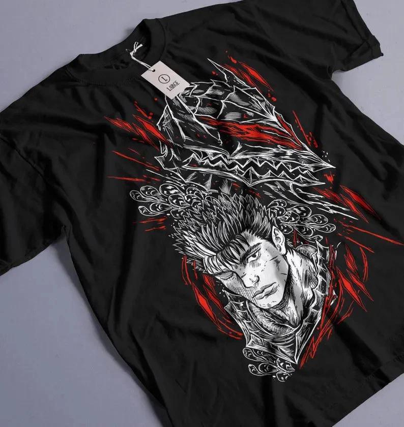 Anime Berserker Black T Shirt Gift For Friends S