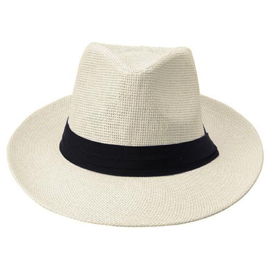 Hat Wide-cut Brim Sun-proof Straw Ribbon Decor Hat for Outdoor