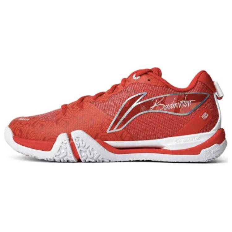

Li Ning Flying Close To The Ground Slip Resistant Abrasion Resistant Low top Badminton Shoes Unisex Red White AYZU001-2 38